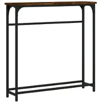 vidaXL Wandtafel 75x19,5x75 cm bewerkt hout gerookt eikenkleurig