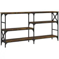 vidaXL Wandtafel 150x29x76,5 cm bewerkt hout gerookt eikenkleurig