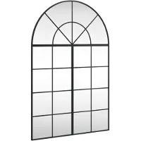 vidaXL Wandspiegel boog 80x120 cm ijzer zwart