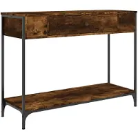 vidaXL Wandtafel 100x34,5x75 cm bewerkt hout gerookt eikenkleurig