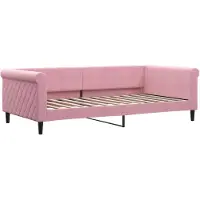 vidaXL Slaapbank 100x200 cm fluweel roze