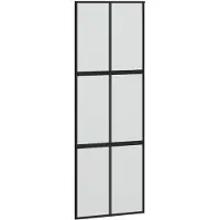 vidaXL Schuifdeur 76x205 cm gehard glas en aluminium zwart