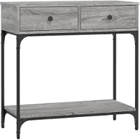 vidaXL Wandtafel 75x34,5x75 cm bewerkt hout grijs sonoma eikenkleurig