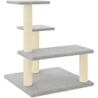 vidaXL Kattenmeubel met sisal krabpalen 61 cm lichtgrijs