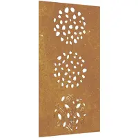 vidaXL Wanddecoratie tuin bladontwerp 105x55 cm cortenstaal