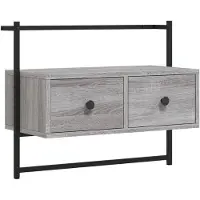 vidaXL Tv-meubel wandgemonteerd 60,5x30x51 cm hout grijs sonoma eiken