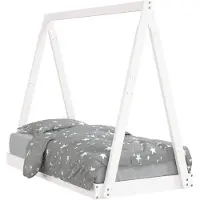 vidaXL Kinderbedframe 70x140 cm massief grenenhout wit