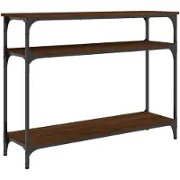 vidaXL Wandtafel 100x29x75 cm bewerkt hout bruin eikenkleur