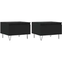 vidaXL Salontafels 2 st 50x46x35 cm bewerkt hout zwart