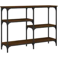 vidaXL Wandtafel 102x29x75 cm bewerkt hout bruin eikenkleur