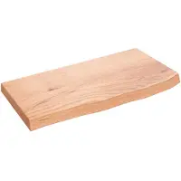 vidaXL Wandschap 60x30x(2-4) cm behandeld massief eikenhout lichtbruin