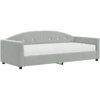 vidaXL Slaapbank met matras 90x200 cm fluweel lichtgrijs
