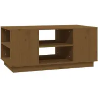 vidaXL Salontafel 90x49x40,5 cm massief grenenhout honingbruin