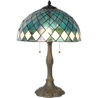 Clayre & Eef Tiffany tafellamp Ø 40x61 cm glas tiffany bureaulamp