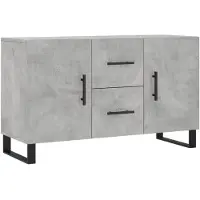 vidaXL Dressoir 100x36x60 cm bewerkt hout betongrijs