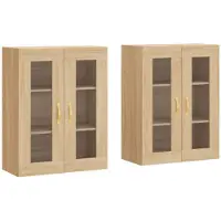 vidaXL Hangkasten 2 st bewerkt hout sonoma eikenkleurig