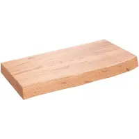 vidaXL Wandschap 60x30x(2-6) cm behandeld massief eikenhout lichtbruin
