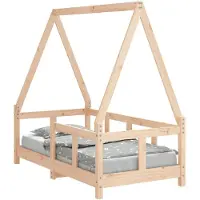 vidaXL Kinderbedframe 70x140 cm massief grenenhout