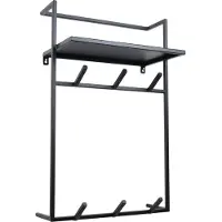 Loft42 Fenn Wandkapstok - Metaal - Zwart - 80x51x30
