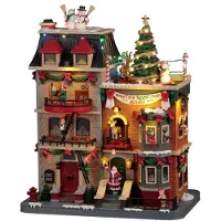 Lemax Santa'S Rooftop Bash With 4.5V Adaptor Kerst