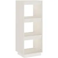 vidaXL Boekenkast/kamerscherm 40x35x103 cm massief grenenhout wit