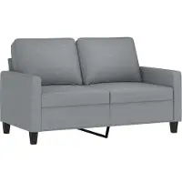 vidaXL Tweezitsbank 120 cm stof lichtgrijs