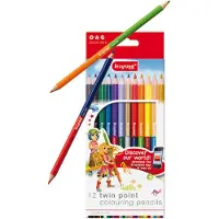 Bruynzeel Kleurpotloden 12 Twin Point Multi multi Hout Hobbypotlood