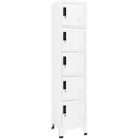 vidaXL Lockerkast 38x40x180 cm staal wit