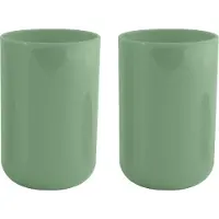 Spirella Drinkbeker/limonadebeker - 4x - PS kunststof - groen - 490 ml - Bekers
