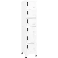 vidaXL Lockerkast 38x40x180 cm staal wit