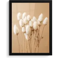 PosterMonkey Fotolijst incl. Poster - Bloemen - Planten - Bruin - Pastel - 30x40 cm - Posterlijst