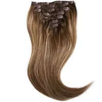 Rapunzel of sweden Classic Clip-ins Straight / Medium Volume / 7 pieces Hazelnut Caramel Balayage B2.3/5.0 40 cm Hair extensions 100 g
