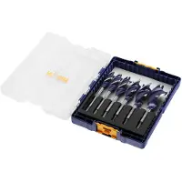 Stanley IW4042202 6-delige houtboren set in cassette - Blue Groove - 16/18/20/22/25/32 mm