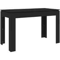 vidaXL Eettafel 120x60x76 cm bewerkt hout zwart