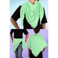 Coppens Driehoek sjaal Bubble Pastel mint | Maat One Size