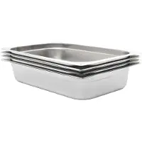vidaXL Gastronormbakken 4 st GN 1/1 100 mm roestvrij staal