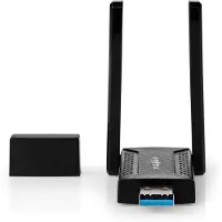 Ginza.se Netwerk-Dongel | Wi-Fi | AC1200 | 2.4/5 GHz (Dual Band) | USB3.0 | Wi-Fi-snelheid totaal: 1200 Mbps | Windows 10 / Windows 11 / Windows 8 - WSNWA1210BK
