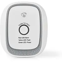 Nedis SmartLife Gasdetector | Zigbee 3.0 | Netvoeding | Levenscyclus sensor: 5 Jaar | EN 50194-1:2009 | Android / IOS | Met testknop | 75 dB | Wit