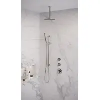 Brauer Chrome Edition complete inbouw regendouche met staafhanddouche, plafondarm, glijstang en hoofddouche 20cm set 17 chroom