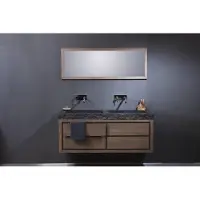 Forzalaqua Palermo wastafel 140x50cm zonder kraangaten graniet gekapt