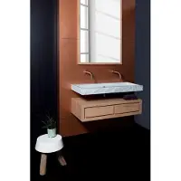 Forzalaqua Palermo wastafel 80x50cm met kraangat carrara gekapt