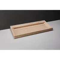 Forzalaqua Bellezza wastafel 100x50cm zonder kraangat travertin