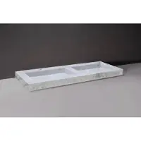 Forzalaqua Palermo wastafel 140x50cm zonder kraangaten carrara gekapt
