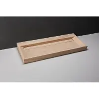 Forzalaqua Bellezza wastafel 100x50cm met 2 kraangaten travertin