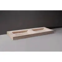 Forzalaqua Bellezza wastafel 140x50cm zonder kraangat travertin