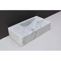 Forzalaqua Venetia fontein 40x20cm links zonder kraangat carrara