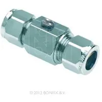 Bonfix Kogelstopkraan met schroevendraaier bediening 12mm knel recht chroom 93465