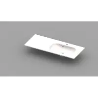 Nemo Spring Ovum 20 meubelwastafel rechts 1200 x 500 x 200 mm met overloop wit kunstmarmer 930949