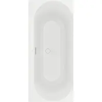 Villeroy & Boch Loop duobad - 180x80cm - rechthoek/binnenbad ovaal - acryl Stone White mat uba180lof2v-rw