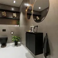 Mondiaz Ture 60cm toiletmeubel urban met wastafel urban rechts geen kraangat